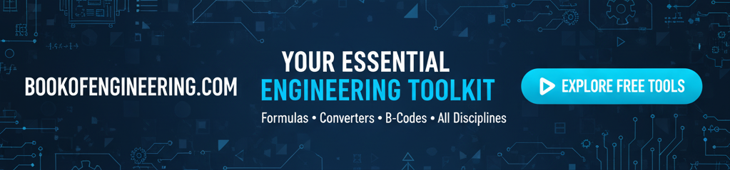 Book of Engineering banner ad for online tools and calculators